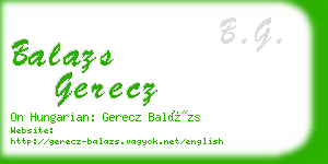 balazs gerecz business card